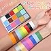 YBUETE 15 Colors Face Body Painting Palette, Washable Oil Based Face Paint for Women, Adults, Professional Makeup for SFX Costume Makeup, Halloween Cosplay Parties, Festival Decorations (1.32 oz)