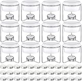 60 Pcs Ceramic Butter Warmers Set, Include 12 Butter Warmers for Seafood Melter with Stands, 48 Tea Light Candles Food Warmer Candle for Fondue Chocolate Dishwasher Microwave Oven Safe