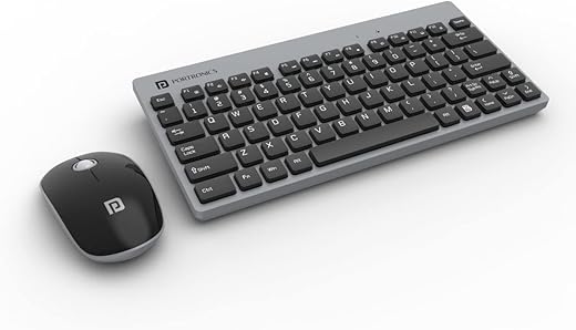 Portronics Key2 Combo Wireless Keyboard and Mouse Set, with 2.4 GHz USB Receiver, Silent Keystrokes, 1200 DPI Optical Tracking, Compact Design,…