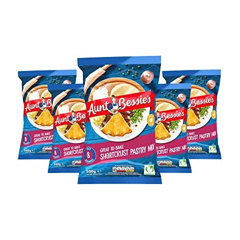 Aunt Bessie's Short Crust Pastry Mix 500g, Pastry Mix for Pie 500g, Pack of 6 Cover