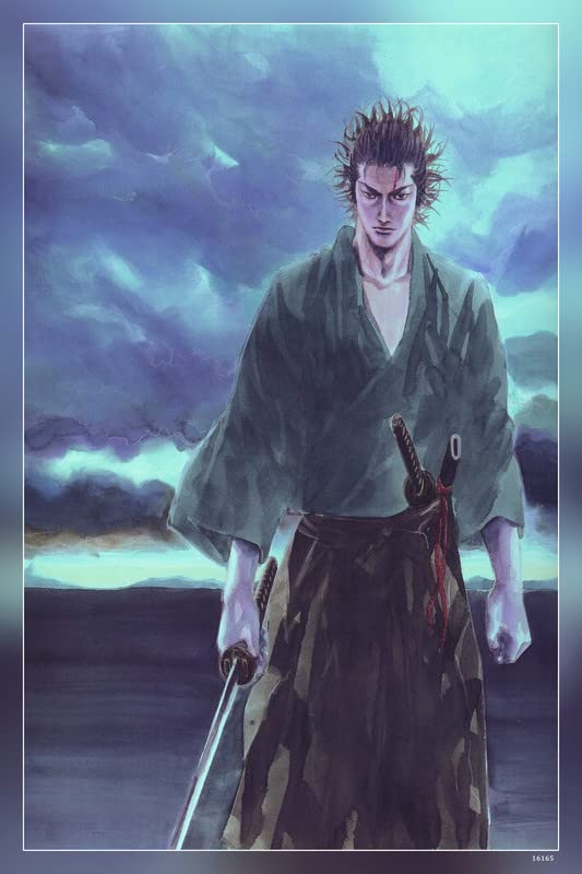 POSTERDADDY Miyamoto Musashi Vagabond Matte Finish Paper Poster Print 12 x 18 Inch (Multicolor) pd-16165