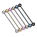IPINK Lot of 6 Industrial Barbell Spirals Kit 38mm 14 Gauge Cartilage Earring