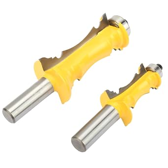 1/2 Inch Crown Molding Router Bits, Set of 2 Shank Woodworking Milling Carbide Cutter, Precise Crown Molding Tool