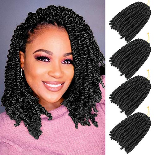 Spring Twist Hair Passion Twist Crochet Hair Braiding Hair 120 Strands Enough For Making A Head(8inch,1B)