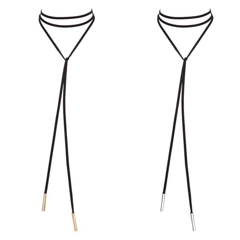 Streamline Black Velvet Wrap Choker Tattoo Long Rope Necklaces Punk Gothic Gold Silver Tube Combo Pack of 2 (B01N6TH4NQ) Amazon Price History, Amazon Price Tracker