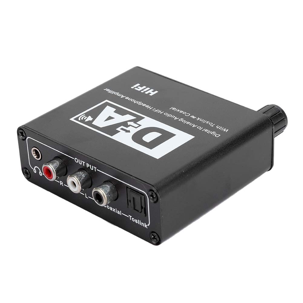 Digital to Analog Audio Converter with High Fidelity Amplifier, Supports Coaxial and, 192KHz Sampling Rate, Bidirectional for Home Audio Systems