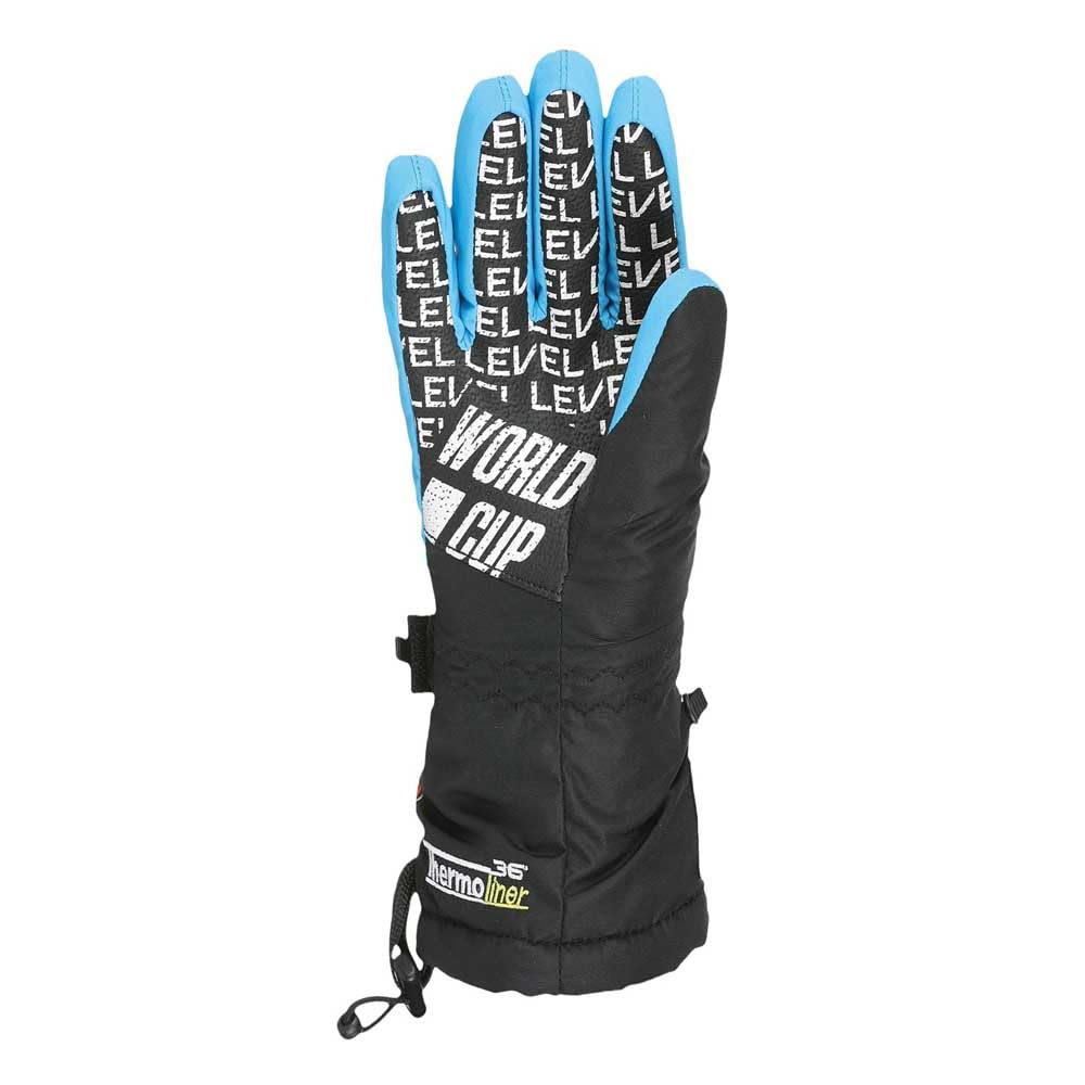 Level Guantes de esquí para niños (talla 5-6J), color amarillo y azul