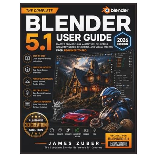 BLENDER 5.1 USER GUIDE (2026 EDITION): MASTER 3D MODELING, ANIMATION, SCULPTING, GEOMETRY NODES, RENDERING, AND VISUAL EFFECTS FROM BEGINNER TO PRO