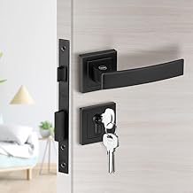 Yale YECM-405-OR-TT-BM Mortise Door Lock for Bedroom/Home/Office/Hotel Suitable for Left/Right Handed Doors | Comes with Rose & Escutcheons with Thumb Turn, 3 Keys Cylinder and Lock Body (Black Matt)
