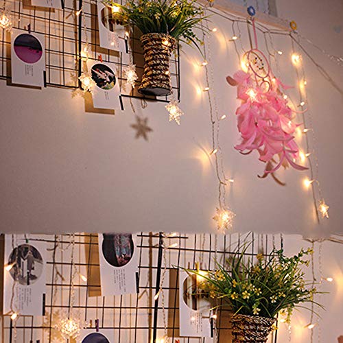 Andoer 4M 96 L-EDs Luz de corda de floco de neve luz intermitente de cortina de fada para festa de N