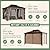 BETISEF 10'x12' Hardtop Gazebo, Outdoor Polycarbonate Roof Canopy, Aluminum Frame Permanent Pavilion with Curtains and Netting, Canopy for Garden, Patio, Lawns