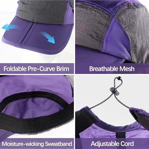 Gorra deportiva plegable ligera con protección solar UPF 50+ miniatura 4