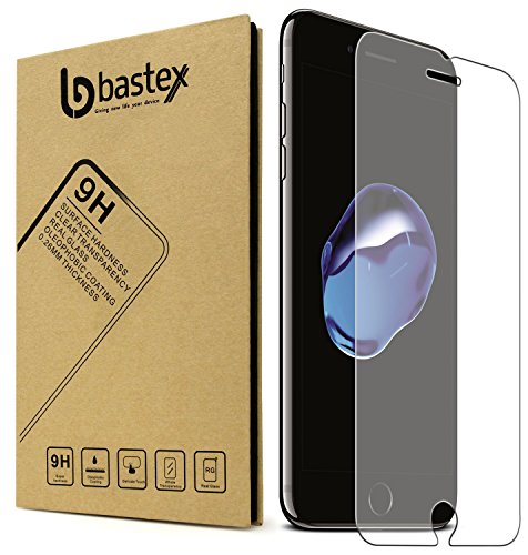 Bastex iPhone 7 Plus Tempered Glass Screen Protector/Ultra High Definition Invisible, Oleo phobic Coating Anti-Bubble Crystal Shield for Apple iPhone 7 Plus 5.5
