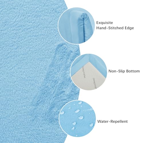 Image of Baby Play Mat for Floor,1.3 inch Thick Memory foam Tummy Time Mat for Toddlers,Infants,kids,Water-Repellent Soft Nursery Rug,Extra Large Non Slip for Crawling&Yoga,Tatami Style for Living Room(Light Blue)