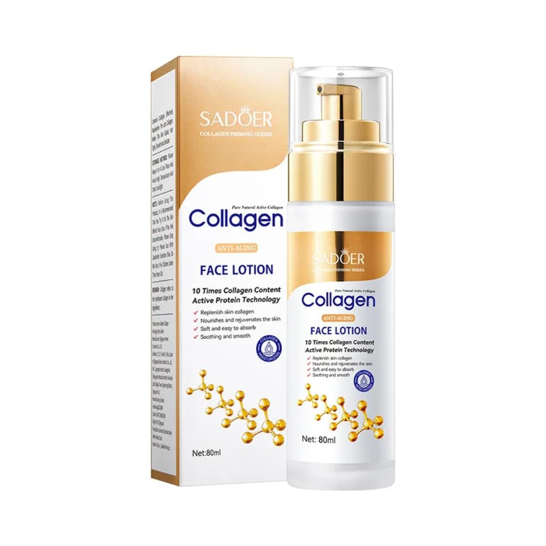 Sadoer Collagen Anti Aging Face Lotion with 10 Times More Collagen Content Active Protein Technology - 80ml