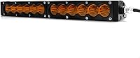 Vista 4 de AngelMa - Barra de luz LED de 13 pulgadas, haz de punto ámbar de una sola fila, 9000 lm, lámpara súper brillante para camioneta SUV, ATV, UTV