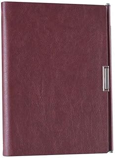 kaaka Caderno de Composição, Caderno de Diário A5 com Suporte de Caneta para Cartão, Caderno de Couro Sintético, Caderno de Escritório, Diário