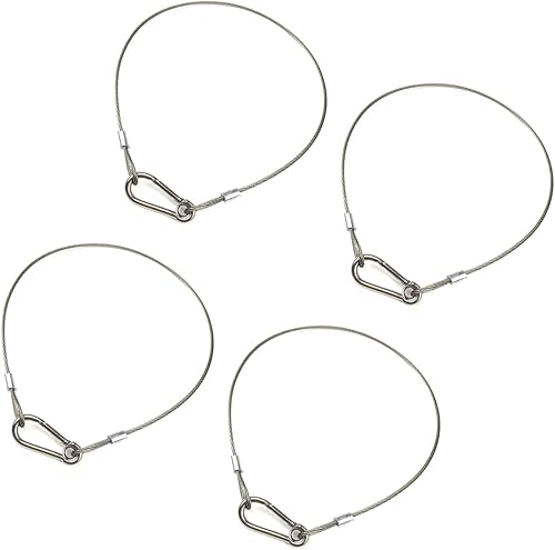 MYUYONG Cable de seguridad para luces de escenario, 110 libras, 176 libras, cuerda de seguridad de acero inoxidable de 31.5 pulgadas para