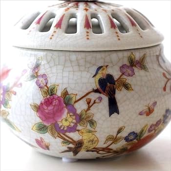 シノワズリ 枕型　小物入れ　アンティーク　香合 シノワズリ 枕型 小物入れ アンティーク 香合 シノワズリ 枕型