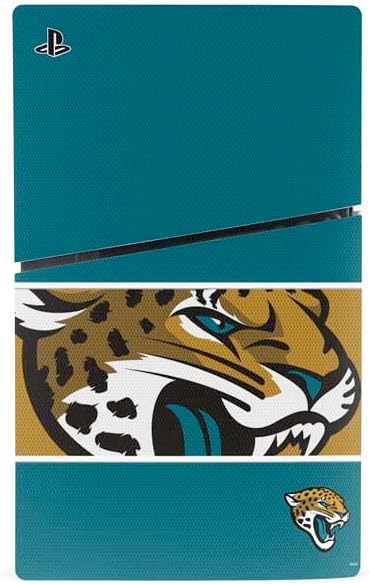 Skinit Decal Gaming Skin Compatible with PS5 Slim Digital Edition Bundle - Officially Licensed NFL Jacksonville Jaguars Zone Block Design