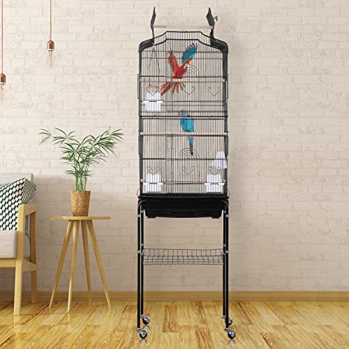 image for BestPet Bird Cage Parakeet Cage 64 inch Open Top Standing Parrot Cage 