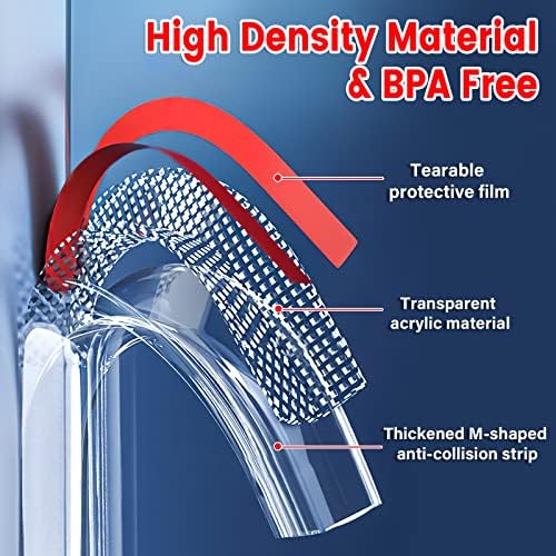sprecenk Silicone Edge Protector Strip, 2M/6.6FT Transparent Pre-Tape Table Corner Protectors For Kids, Baby Safety Edge & Corner Guards for Child for Drawers Table Cabinets Furniture(Width 1cm)