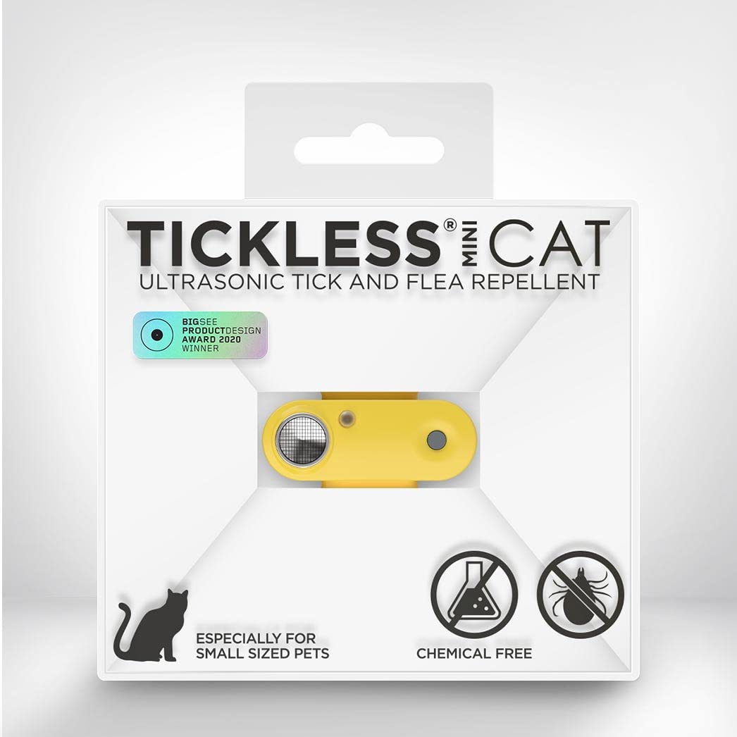 Tickless Mini Cat - Chemical Free, Ultrasonic, Natural Flea & Tick Repellent for Cats - Marigold