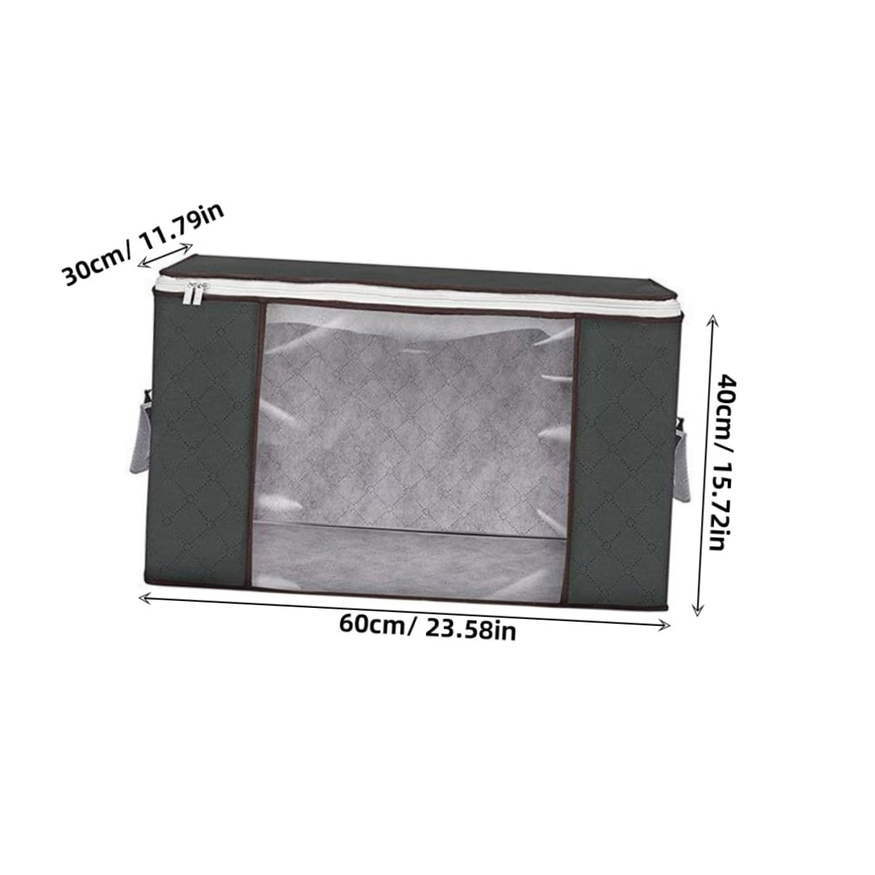 2 pezzi Contenitori per Biancheria Organizer Armadio Capacità Sacchetti per Piumoni e Vestiti Design con Cerniera Pratici per Traslochi e Risparmiato