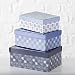Produktbild Paper Collection Geschenkschachtel Kartonage Box 3er Set Mediterran blau weiß L17-22cm rechteckig