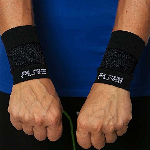 Wrist Sleeve - Lightweight Compression Wrist Support, Carpal Tunnel, Repetitive Use Injuries, Relieve Wrist Pain (S, Solid Black)