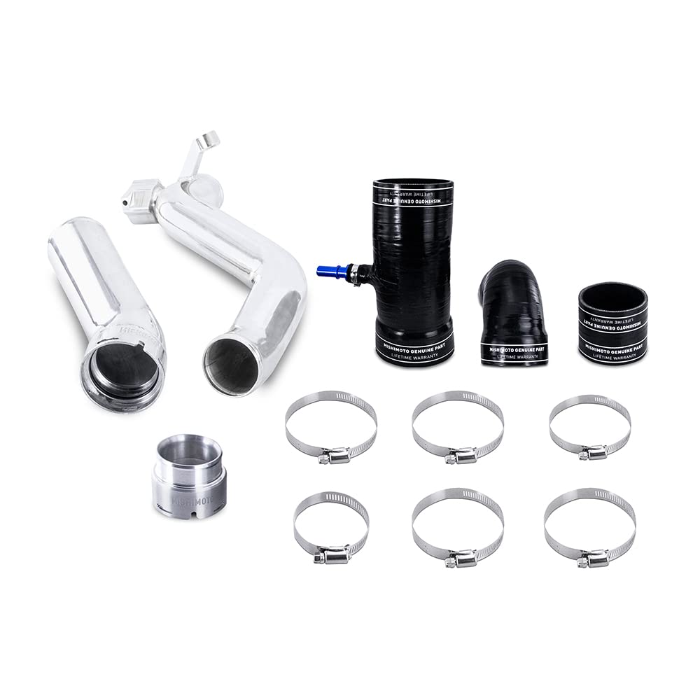 Mishimoto MMICP-RGR-19KP Intercooler Pipe and Boot Kit, Compatible With Ford Ranger 2.3L 2019+, Polished