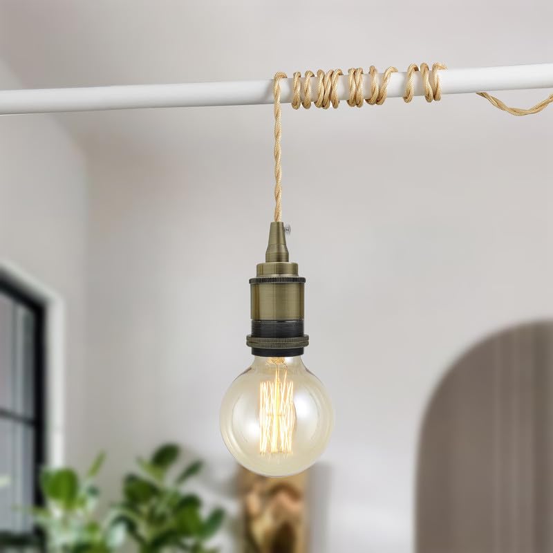 LEDSone E27 Vintage Portalampada Solido, Base Portalampada E27, Vite Edison E27 Presa a Muro Adattatore Portalampada, CA 120-240 V, Attacco per Plafoniera
