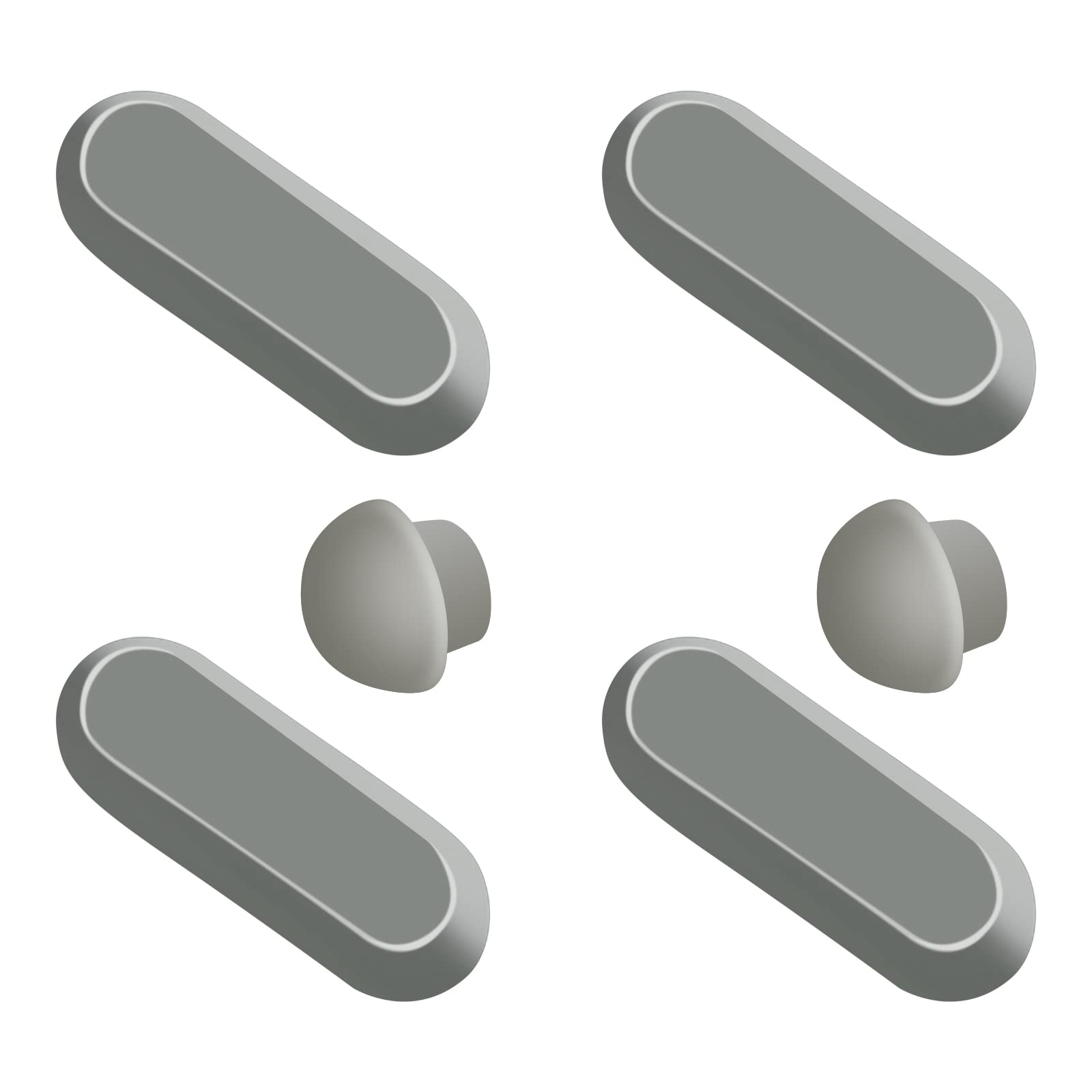 6 Pieces Toilet Seat Bumper Snap