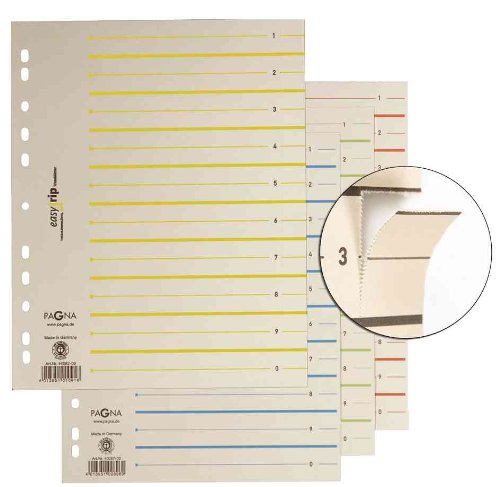 Preisvergleich Produktbild PAGNA Trennblätter Easy Rip, DIN A4, Kraftkarton, gelb