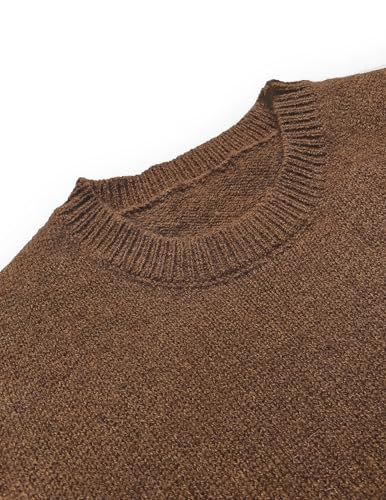 Women's Long Sleeve Knit Sweaters Crew Neck Lightweight Tunic Business Casual Fall Pullover Tops4