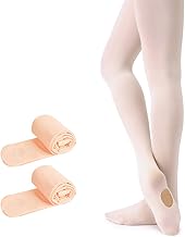 Soudittur Collant da Ballo Convertibili e Calzamaglie da Danza Classica Convertibile per Bambina Ragazze Donna in 3 colori Rosa Bianco Nero