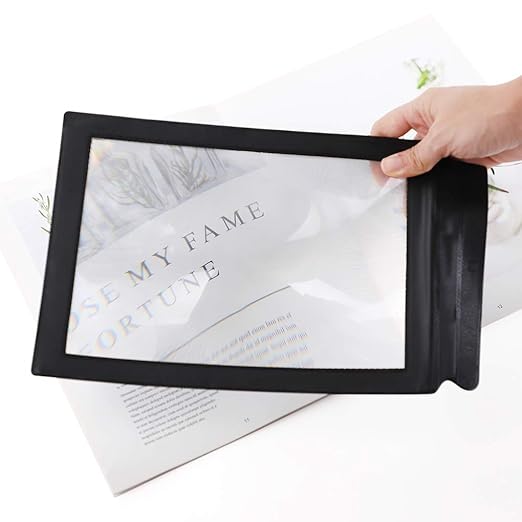 A4 Large Sheet Magnifier 3X Magnification Magnifying Glass Full Page
