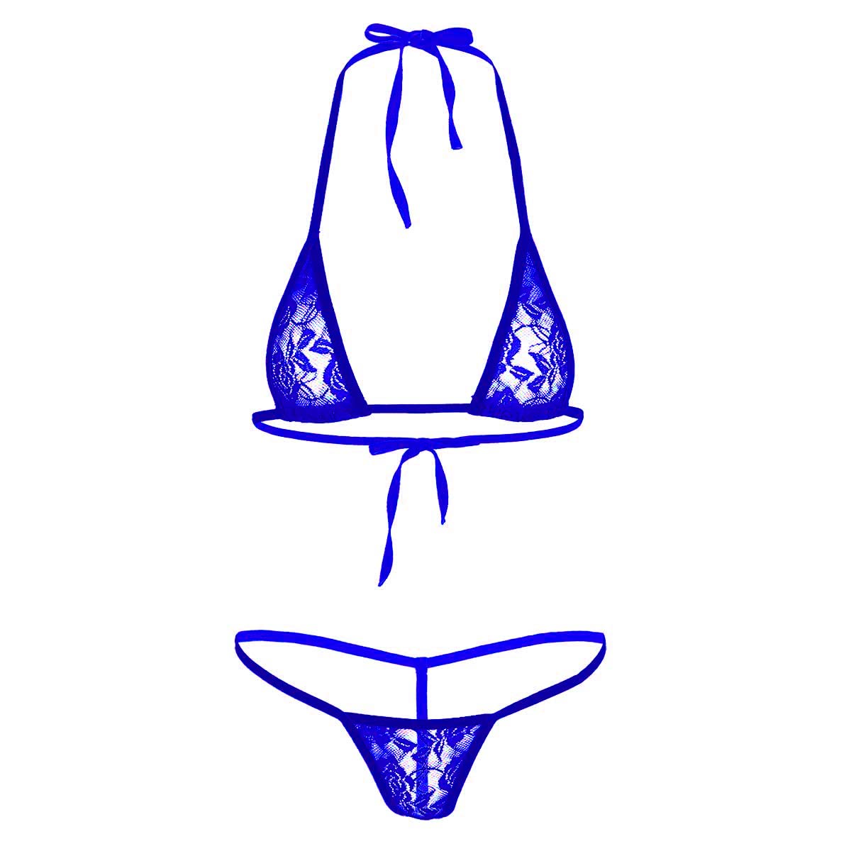 myza Women's Microfiber Bikini Erotic Lingerie for Honeymoon Bra Panty Set/Lingerie Set (Small 30-32, Royal Blue)-picture-39