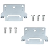 Spare Hardware Parts 116791 Mounting Plates Bed Frame Brackets and 105307 Screws Replacement for IKEA Bed Frame Part Compatible with Hemnes Malm Brimnes (2 Mounting Plate and 6 Screws)