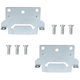 Spare Hardware Parts 116791 Mounting Plates Bed Frame Brackets and 105307 Screws Replacement for IKEA Bed Frame Part Compatible with Hemnes Malm Brimnes &lpar;2 Mounting Plate and 6 Screws&rpar;