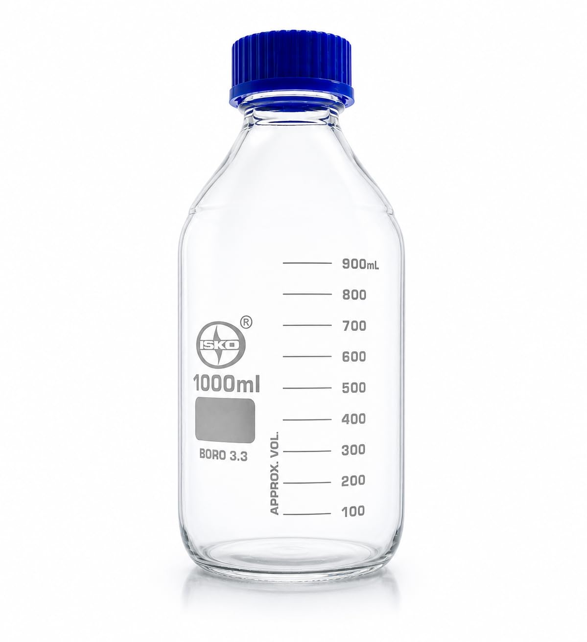 ISKO® Borosilicate Glass Reagent Bottle With Screw Cap, 1000ml-picture-33