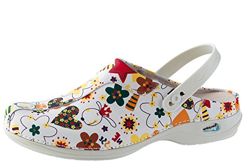 Wash&Go WAGO91410 - Zuecos abiertos, diseño de flor, talla 41 Cover