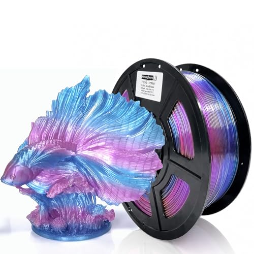 Image of PETG 3D Printer Filament,Blue to Rose,Aurora Blue Purple,Pink,Diameter 1.75mm Net Weight 1kg(2.2lbs)