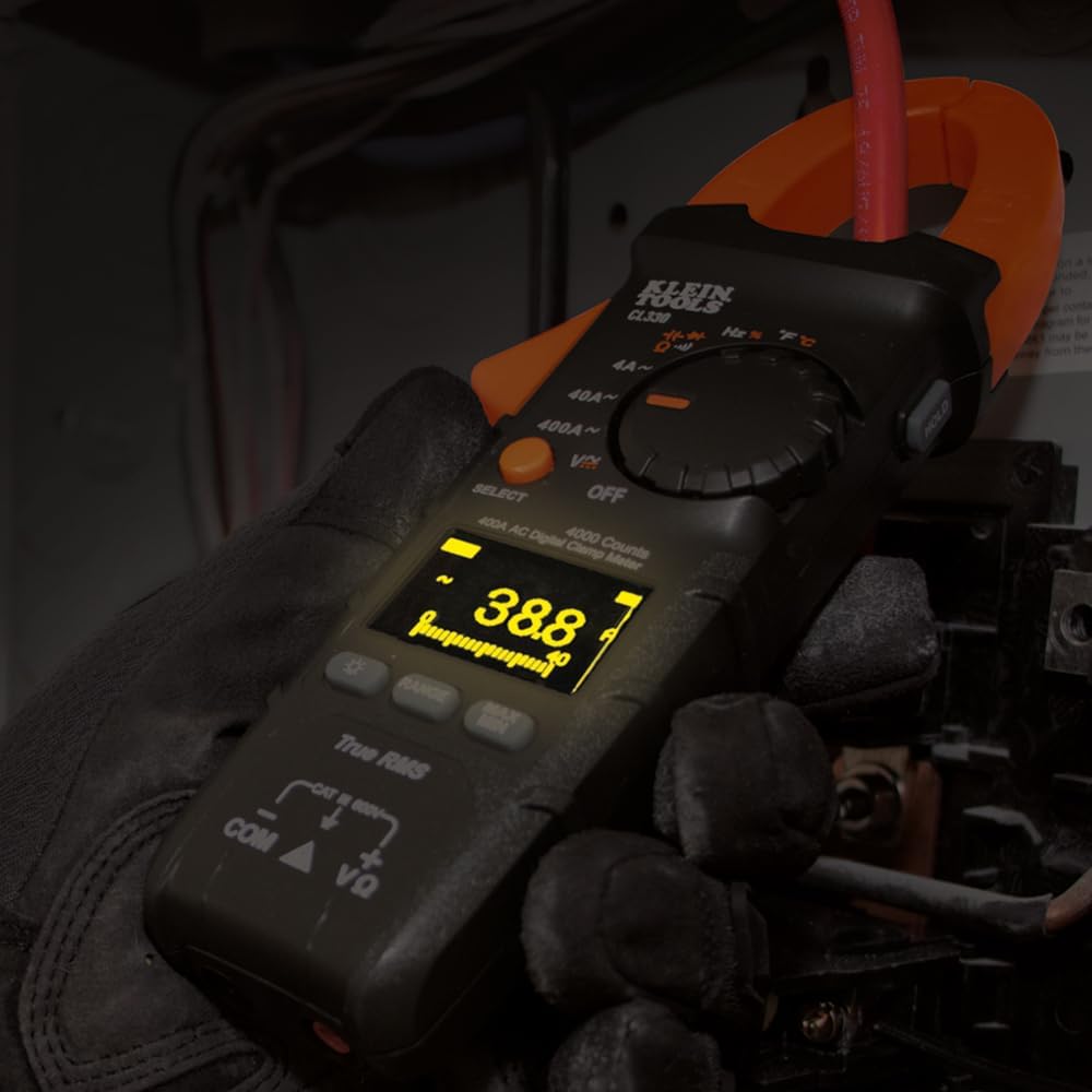 Klein Tools CL330 400A AC Auto-Ranging Digital Clamp Meter,