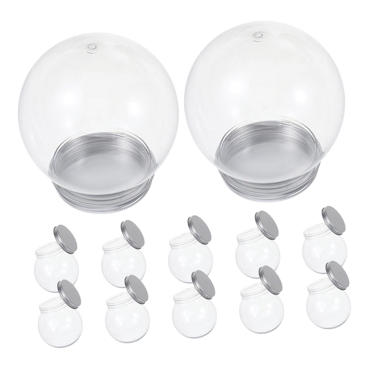Bolas de nieve de plástico transparente para rellenar y hacer manualidades navideñas