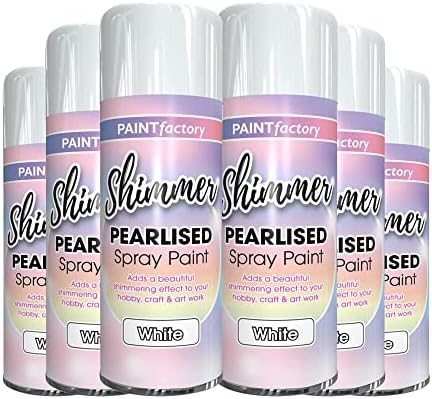 Classic Signature 1 x Pearlised Shimmer Silver Spray Paint 400ml, Use Spray Paint in variety of colors White Pink Silver Lilac ,Arts Crafts