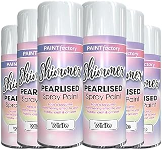 Classic Signature 1 x Pearlised Shimmer Silver Spray Paint 400ml, Use Spray Paint in variety of colors White Pink Silver Lilac ,Arts Crafts