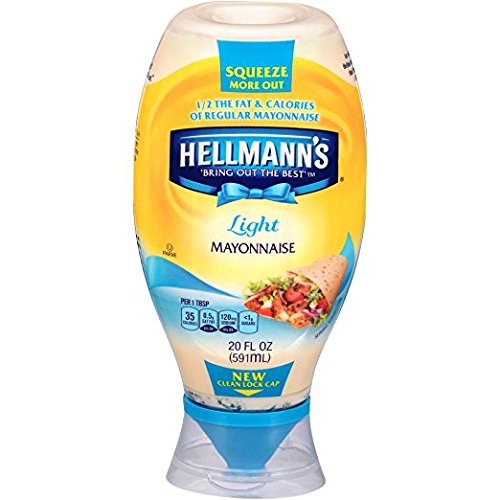 Hellmann's Light Mayonnaise, Squeeze - 20 oz ( 2 pack)