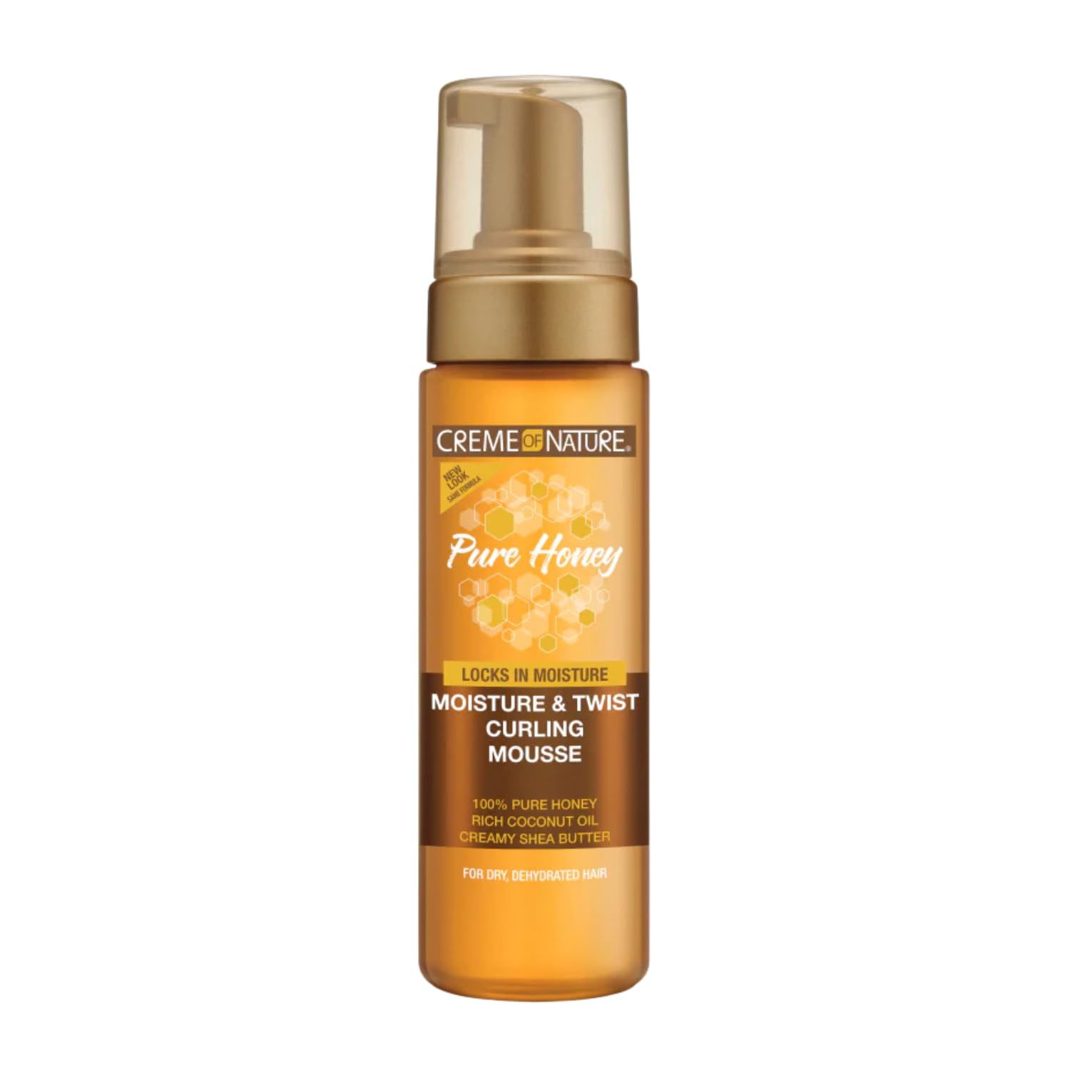 Pure Honey, Moisture & Twist Curling Mousse, For Dry, Dehydrated Hair, 7 fl oz (207 ml), Creme Of Nature