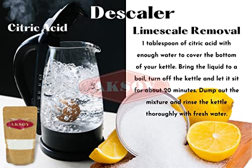 Aksoy Citric Acid Food Grade 1250gr || Non-GMO, Anhydrous, Make Your Own BathBomb, No Additives, Sour Drinks, Household Cleaning with Citric Acid Powder - Image 5